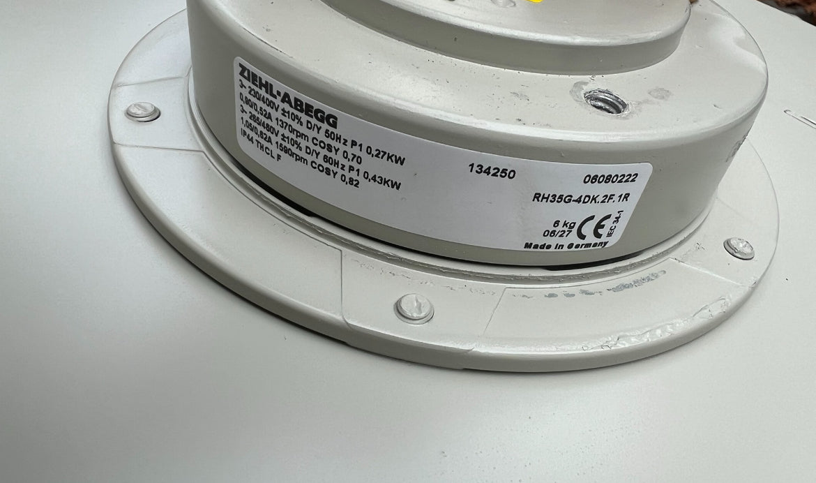 RH35G-4DK.2F.1R ZIEHL-ABEGG centrifugal fan 3-230/400V 0.27/0.43KW 0.52/1.05A 1370/1590rpm 50/60HZ