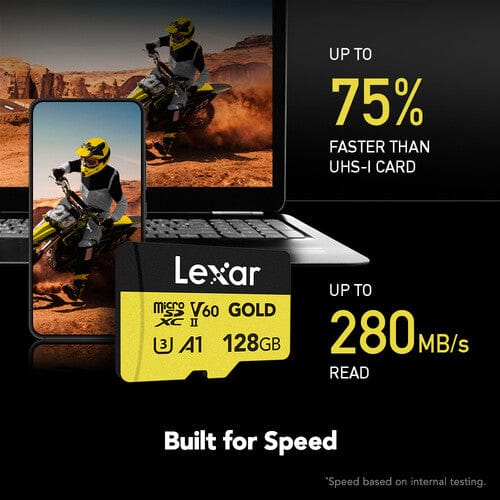 Lexar 128GB Micro SDXC UHS-II V60 U3 Memory Card