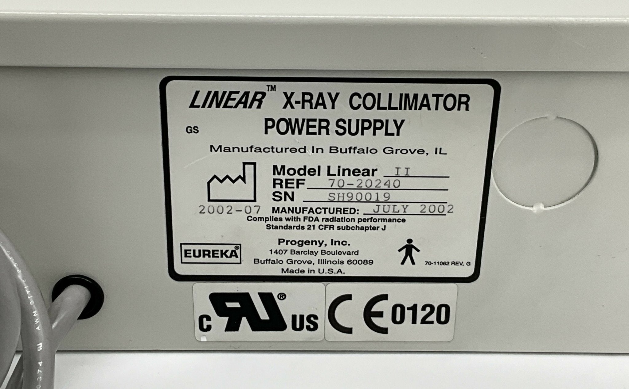 Linear Collimator Power Supply (70-20240 Progeny/Del Medical