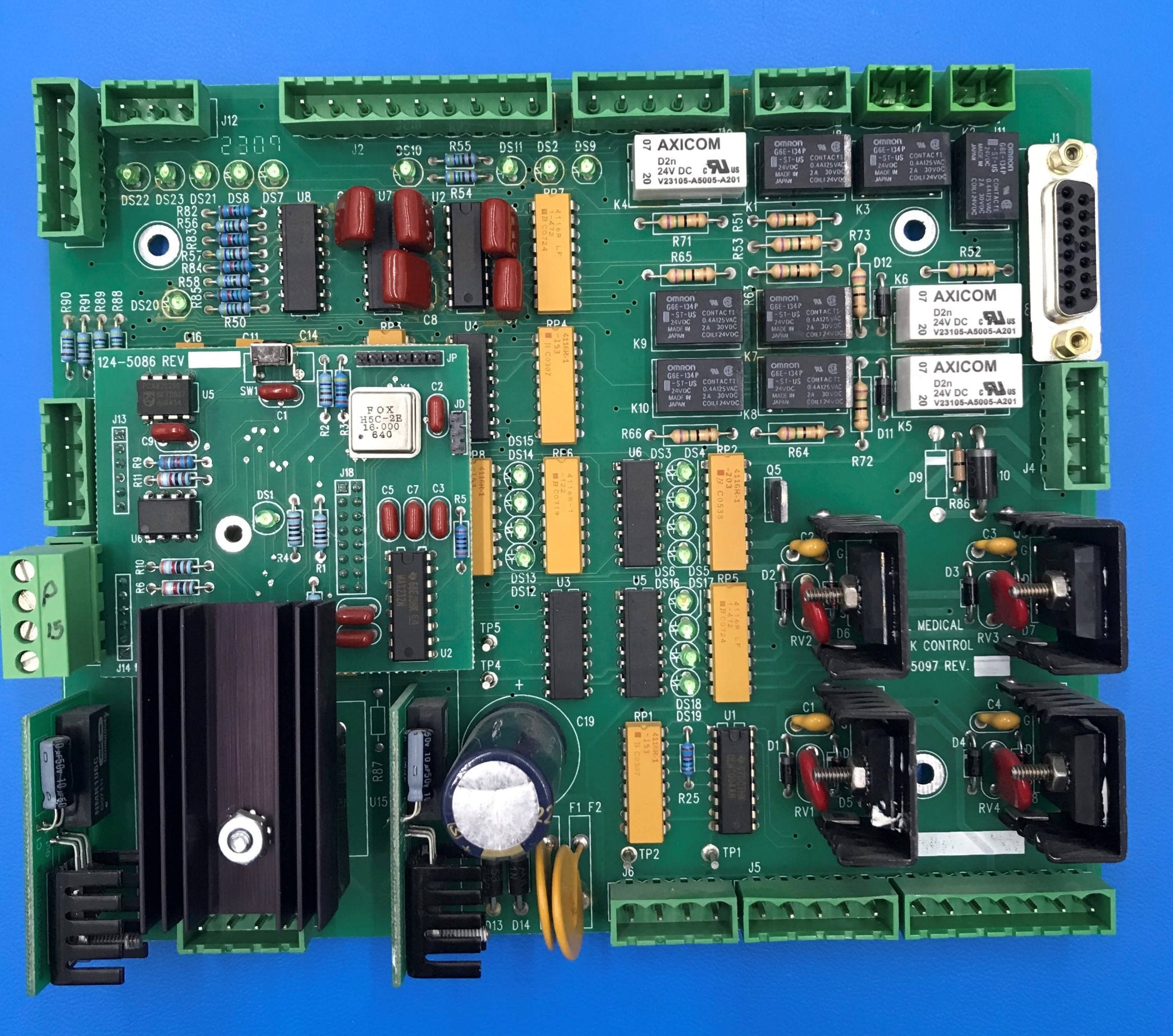 Lock Control Board (124-5097 Rev 3 Del Medical