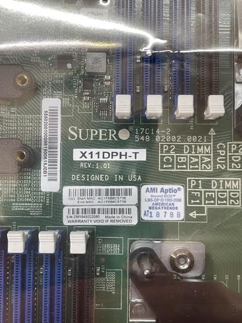Supermicro X11DPH-T Dual Socket LGA3647 Intel C624 DDR4 SATA3 & USB3.0 V & 2GbE eATX Server Motherboard