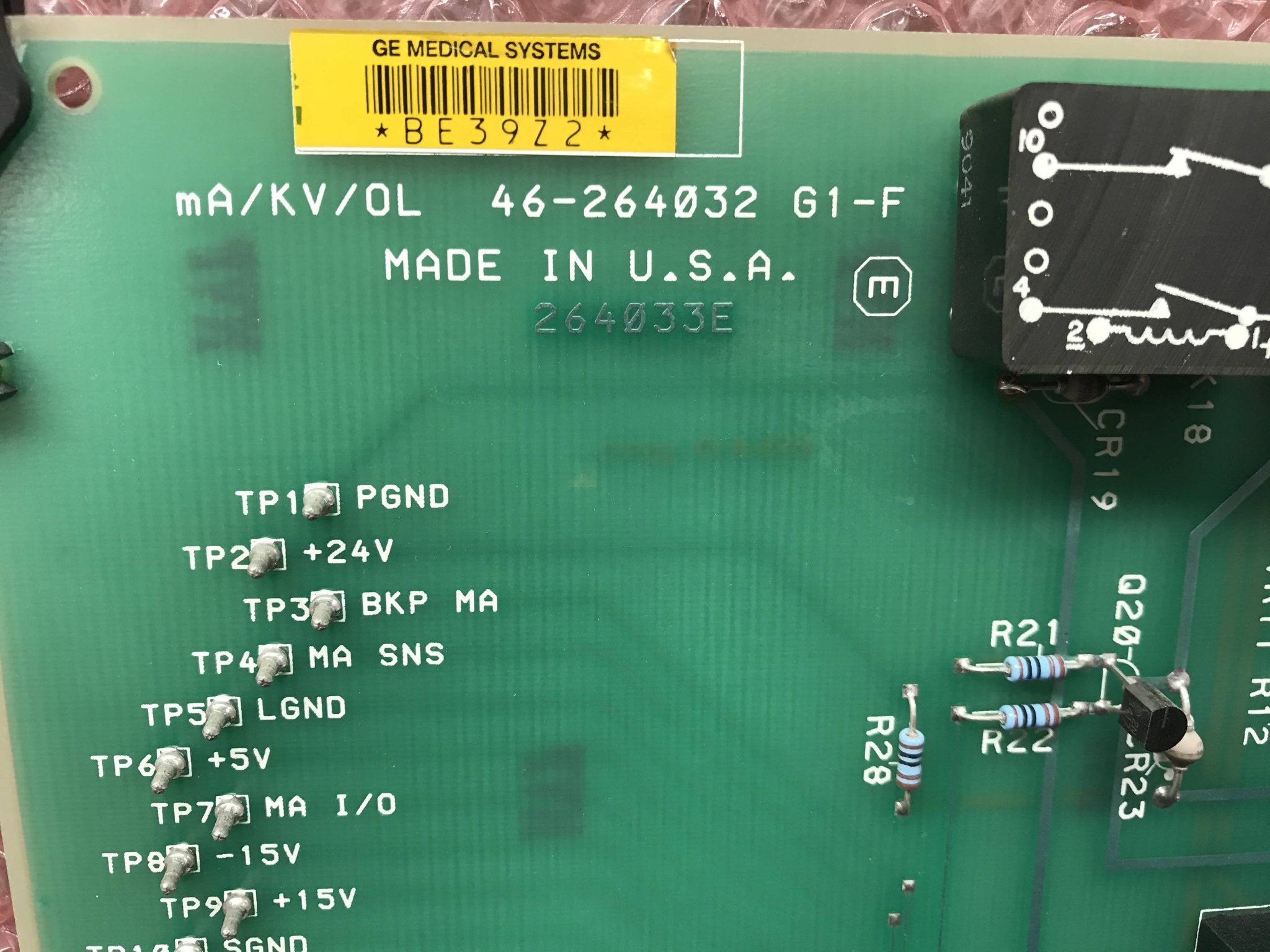 mA/KV/O Board L (46-264032 G1-F GE Advantx