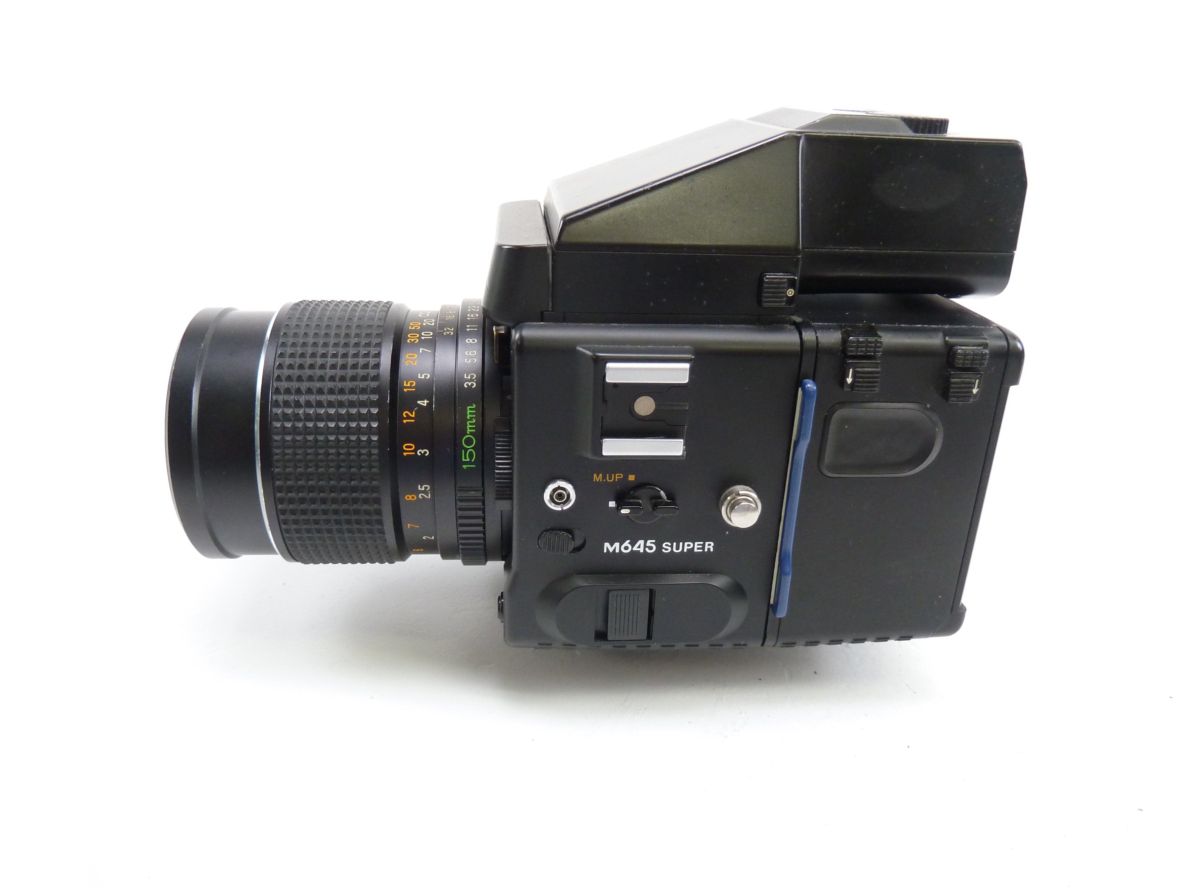 Mamiya 645 Super Kit with Prism Finder, Motor Drive, 120 Back, & 150MM f3.5 C Lens