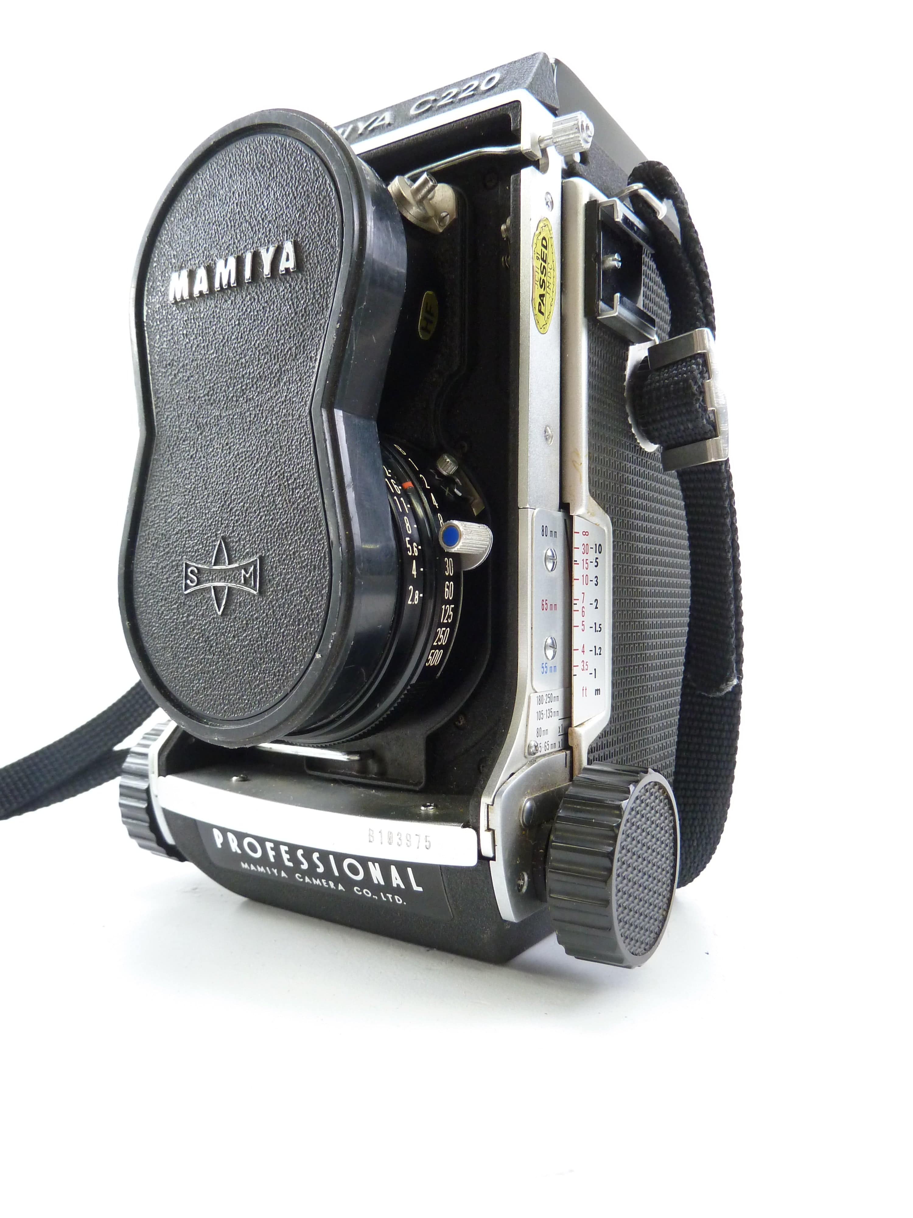 Mamiya C220 with 80MM f2.8 Blue Dot Lens