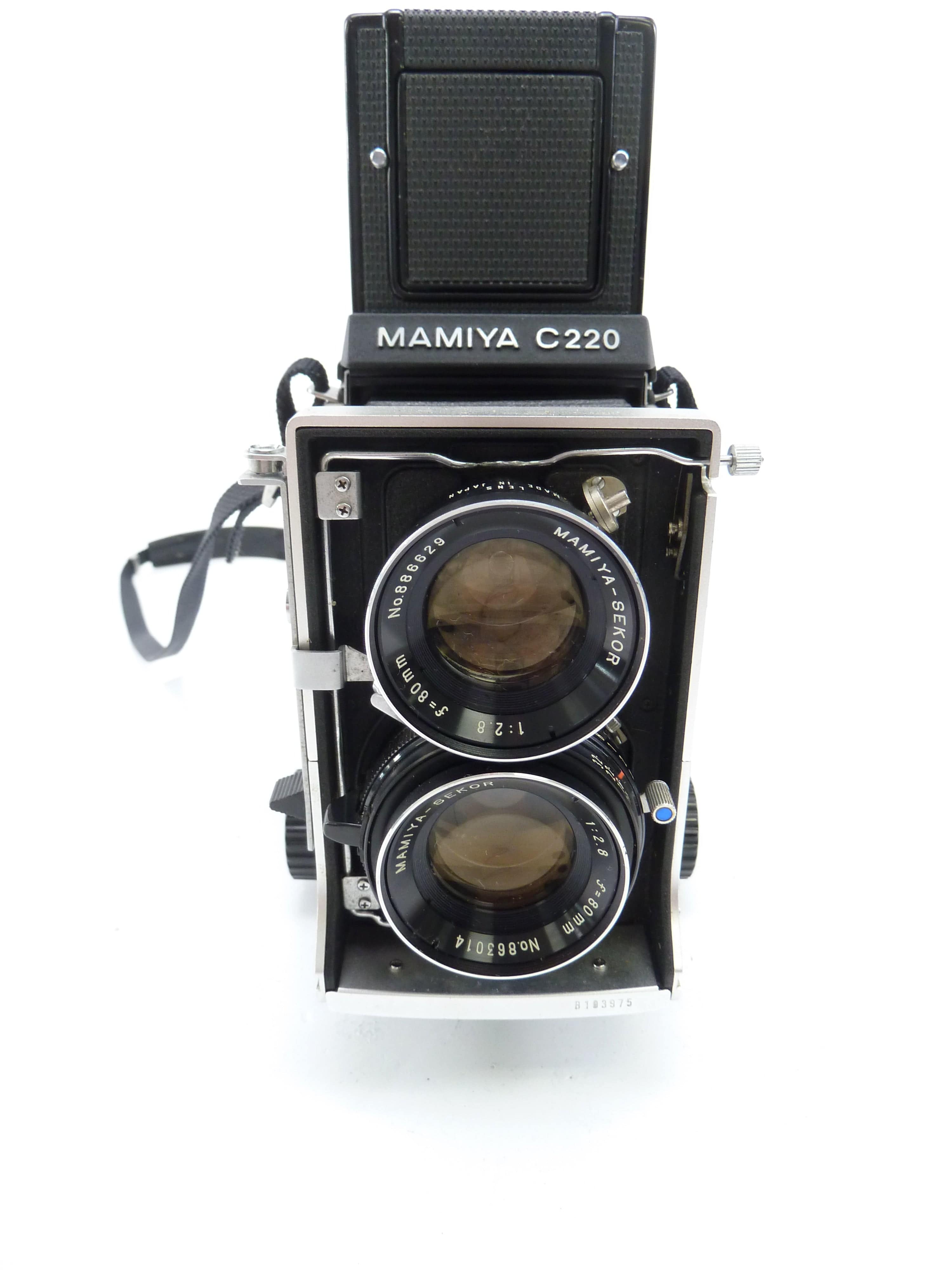 Mamiya C220 with 80MM f2.8 Blue Dot Lens