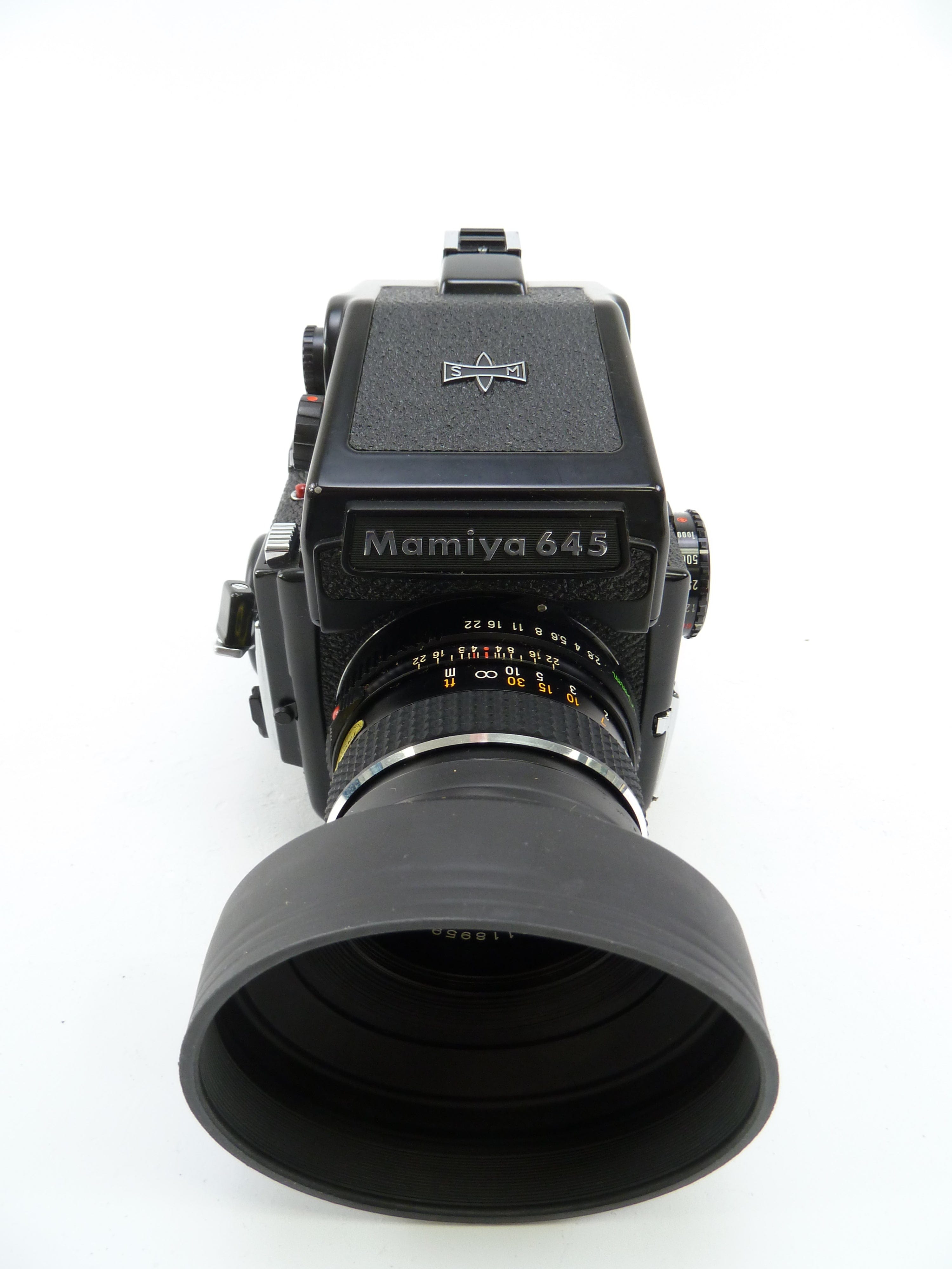 Mamiya M645 1000S Camera Outfit with 80MM f2.8 Lens and AE Meter Prism