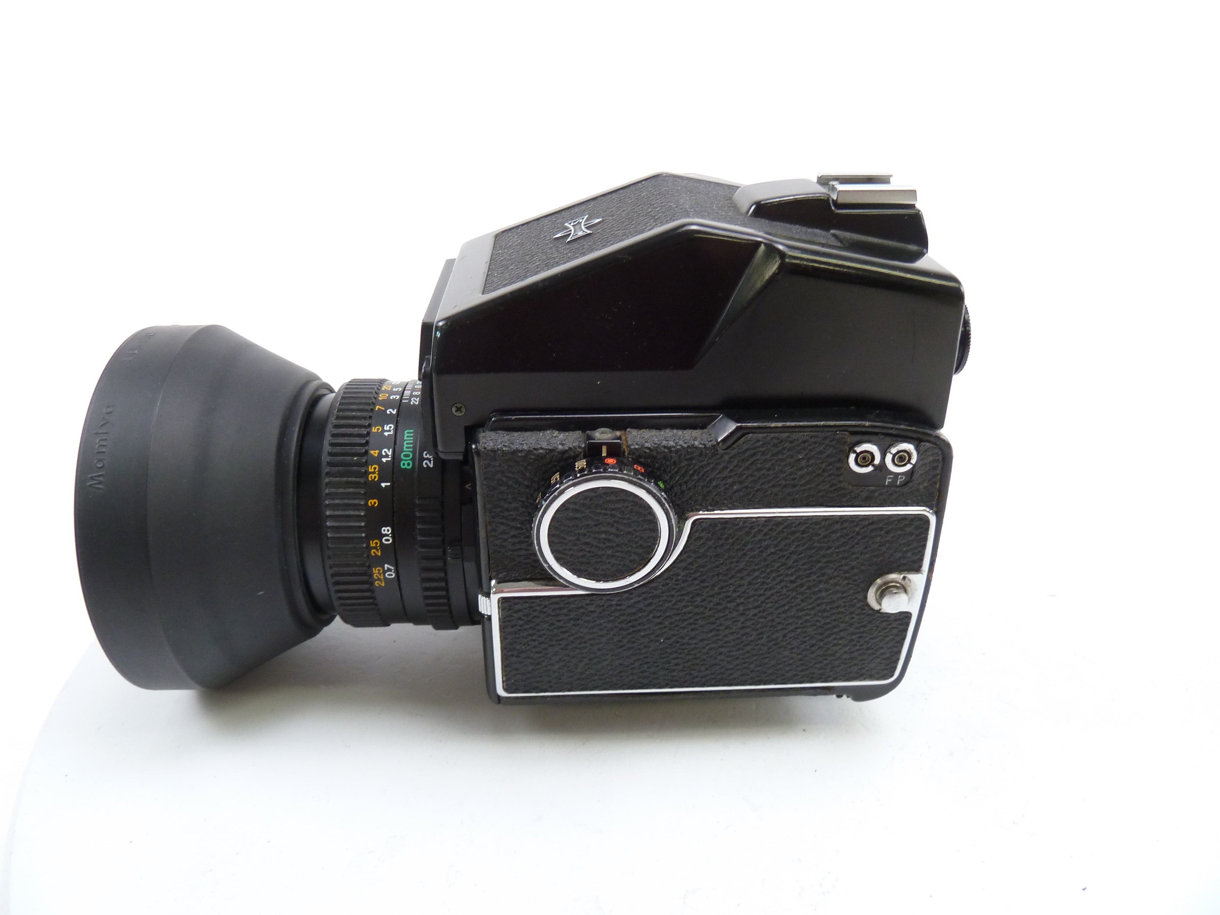 Mamiya M645 Camera outfit with AE Meter Prism Finder and 80MM f2.8 N Lens