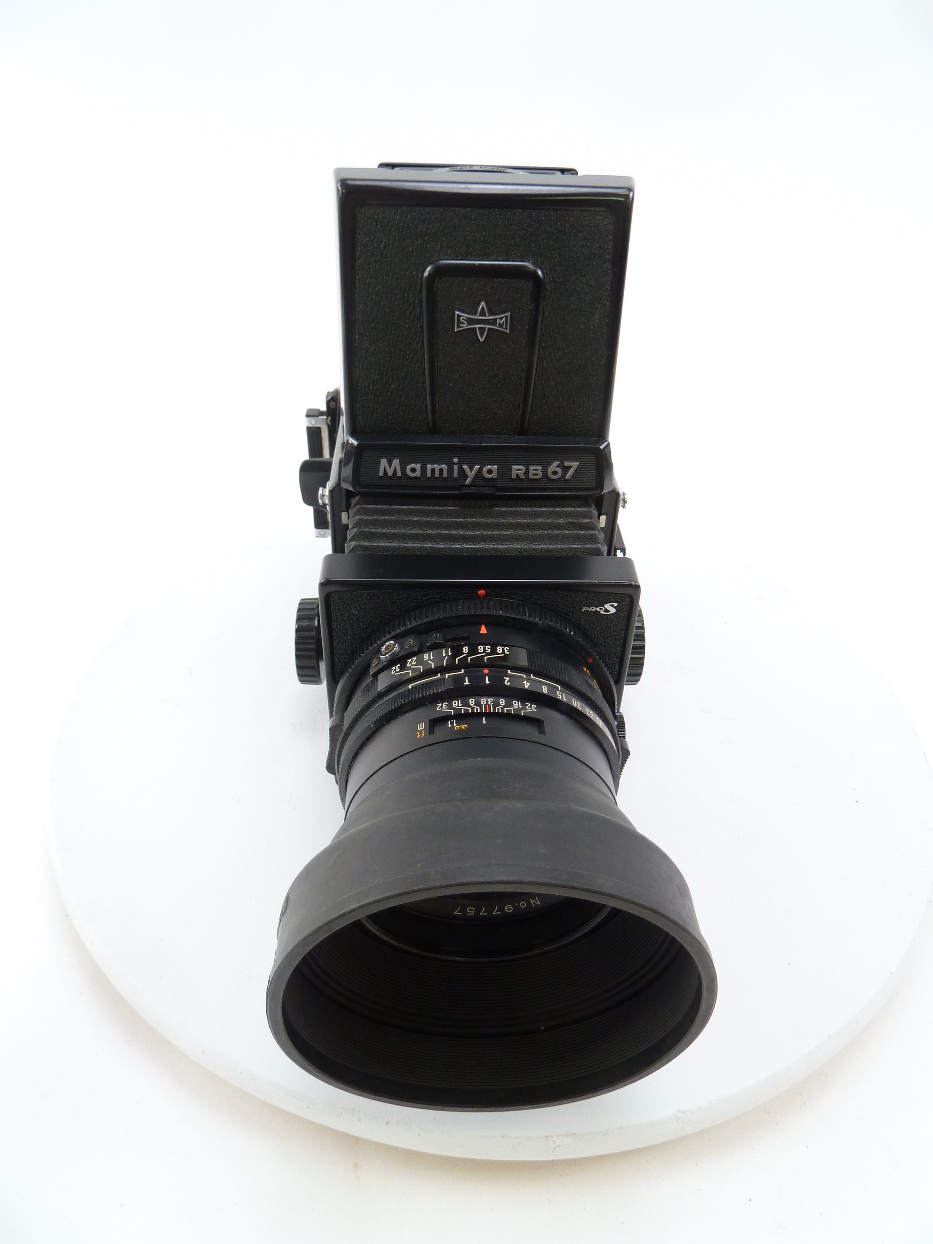 Mamiya RB67 Pro S Camera Outfit with 127MM f3.8 Lens, Pro S 120 Back, and WLF