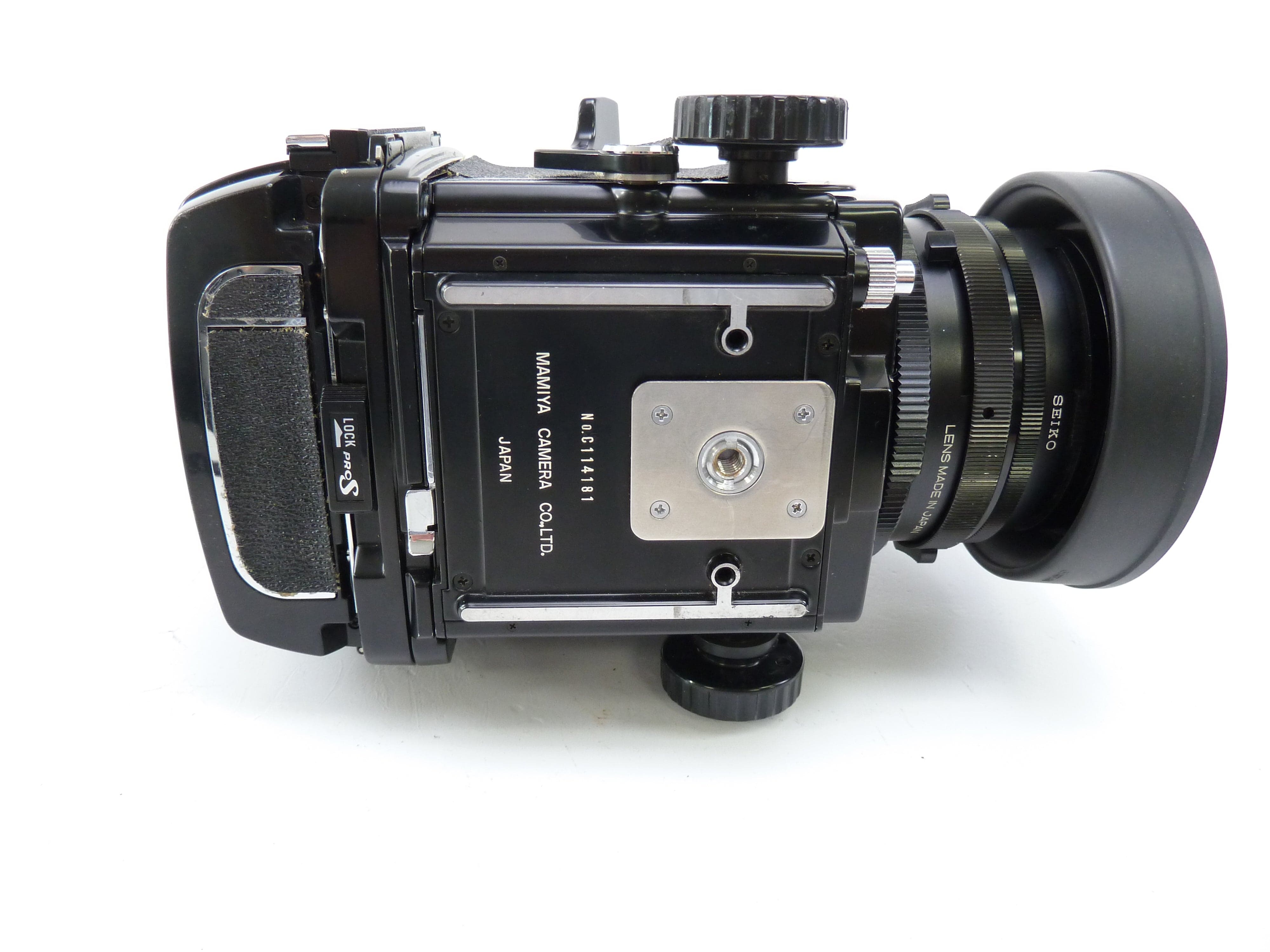 Mamiya RB67 Pro S Outfit with 127MM f3.8 C Lens, 120 Pro S Back, and Rigid Hood