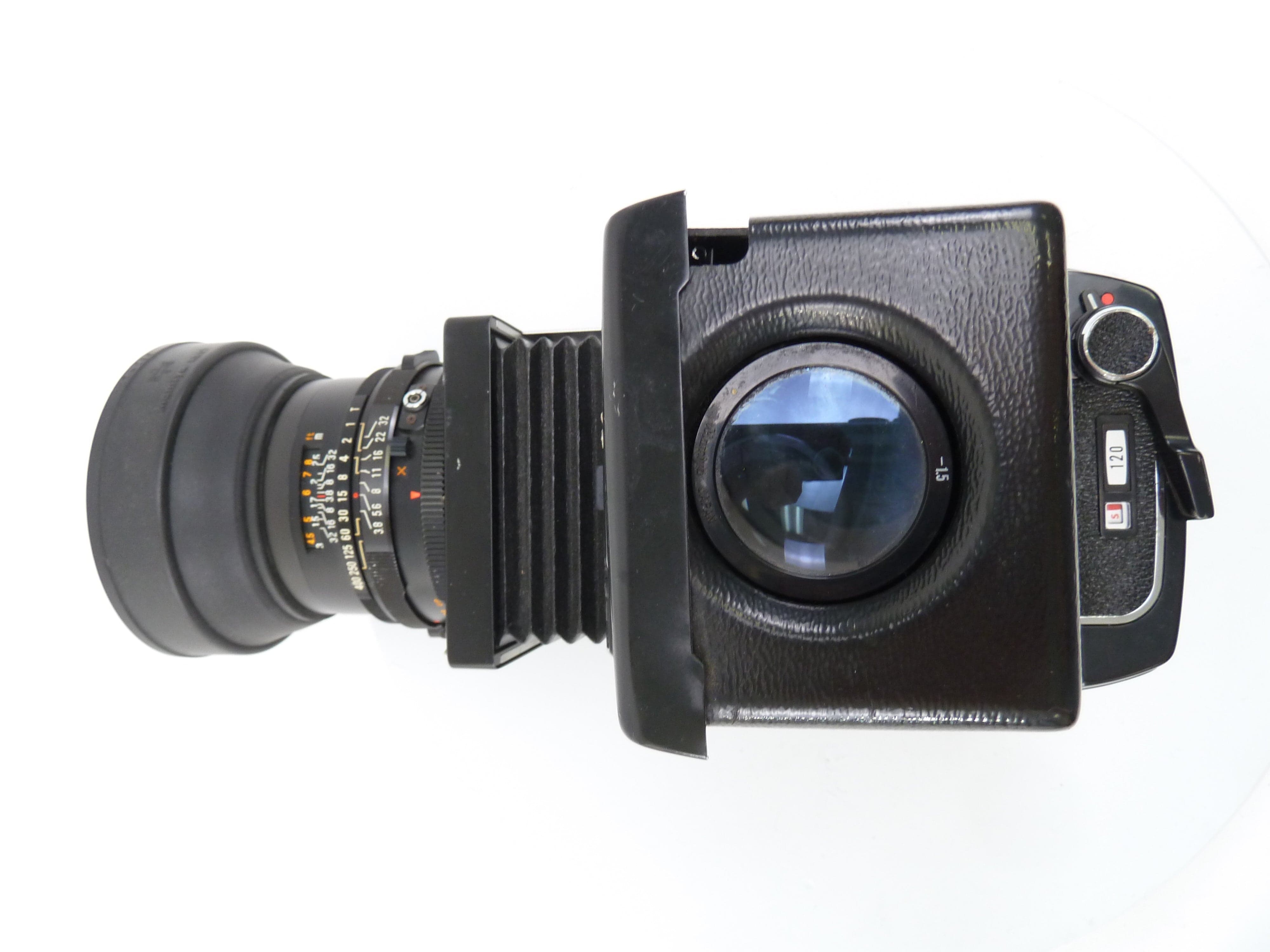 Mamiya RB67 Pro S Outfit with 127MM f3.8 C Lens, 120 Pro S Back, and Rigid Hood