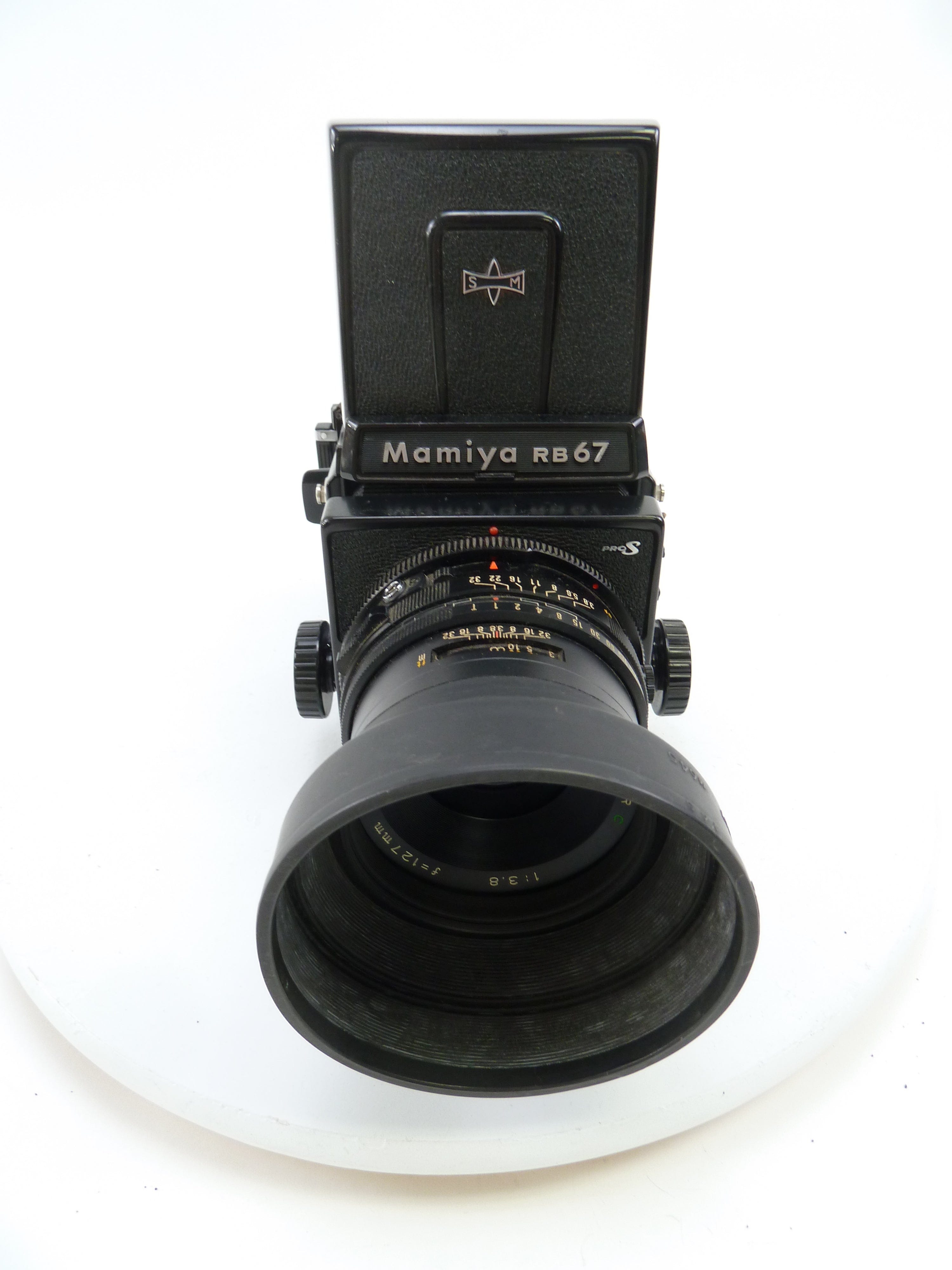 Mamiya RB67 Pro S Outfit with 127MM F3.8 C Lens, Pro S 120 Film Back, and WLF