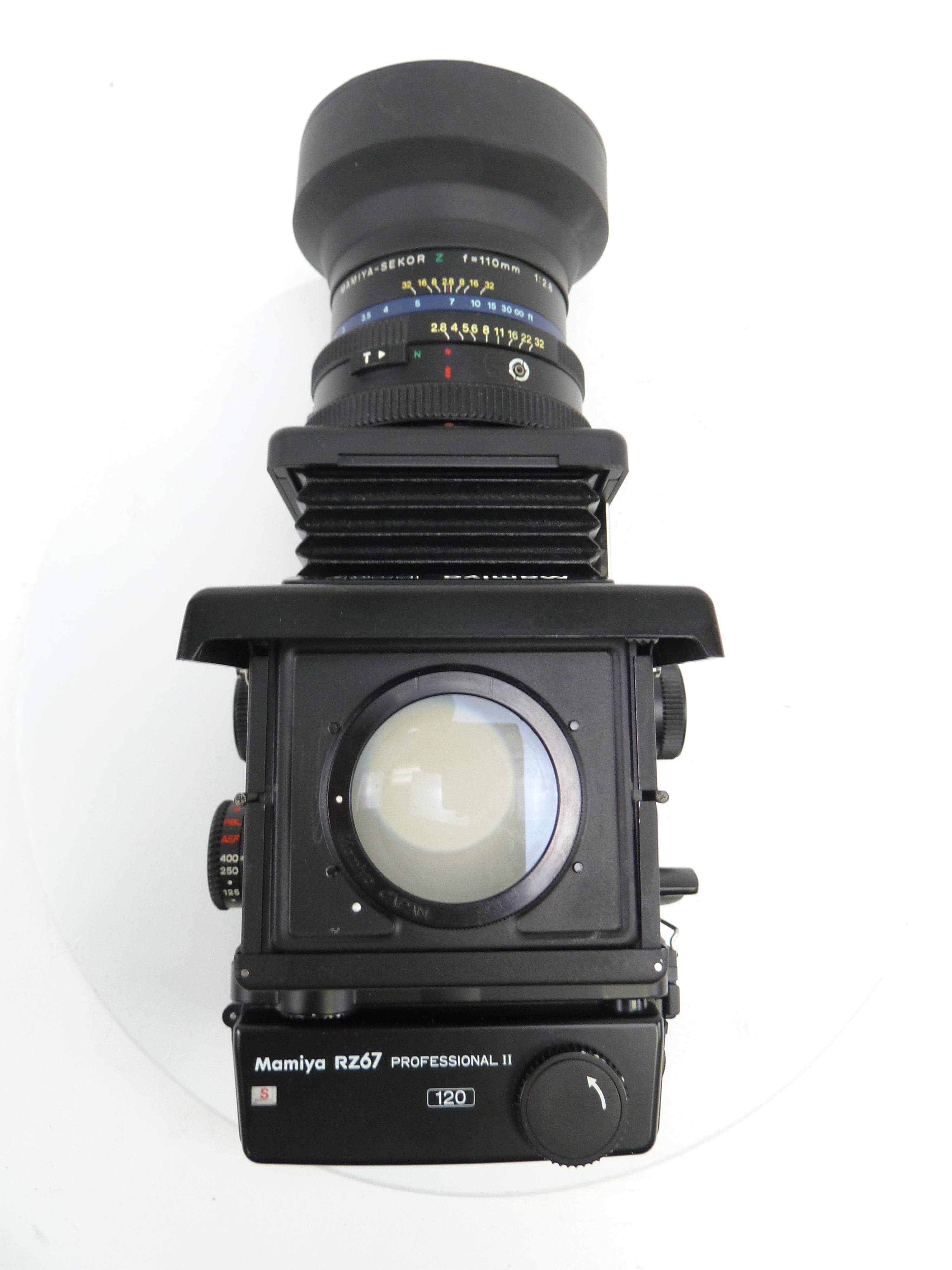 Mamiya RZ67 Pro II Kit with 110MM f2.8 Lens, Pro II 120 Back, and Waist Level Finder