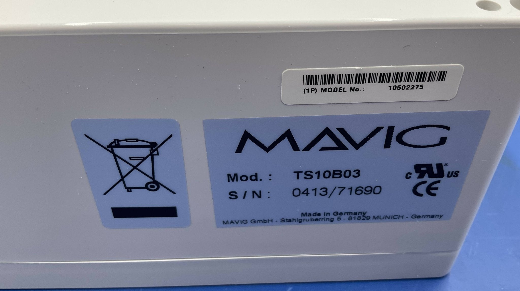 Siemens 10502275 - MAVIG Cable Spooler TS10B03 Ceiling Mount Side View | Alo Tech Solutions