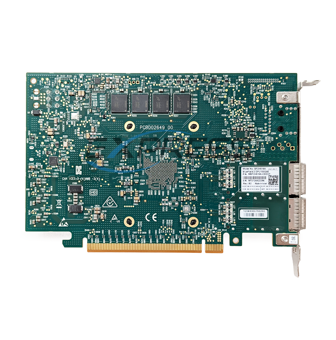 Nvidia Mellanox Bluefield-2 Dual Port 100GbE QSFP56 Crypto Adapter | MBF2H516A-CEEOT