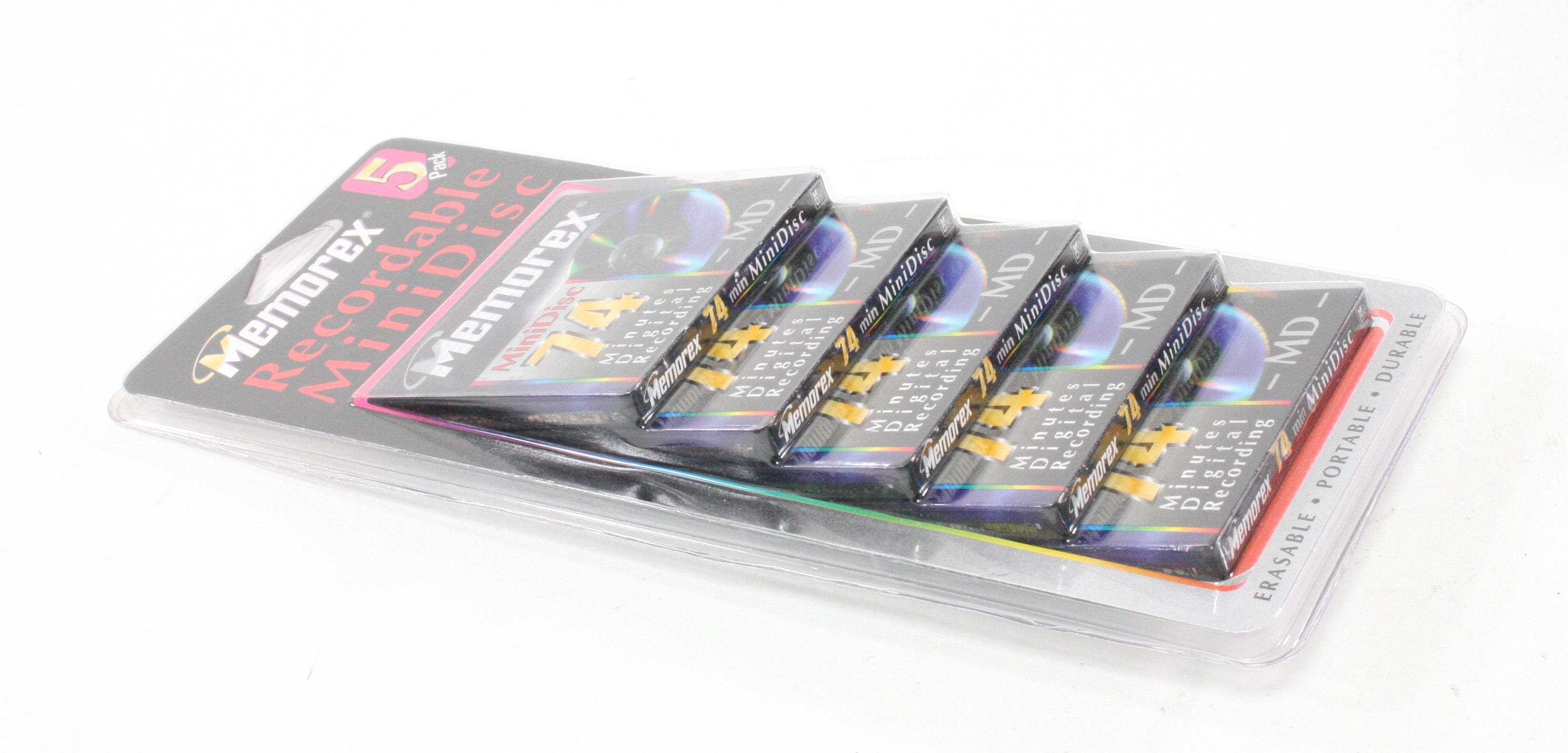 Memorex Recordable MiniDiscs (5 pack) IN BOX