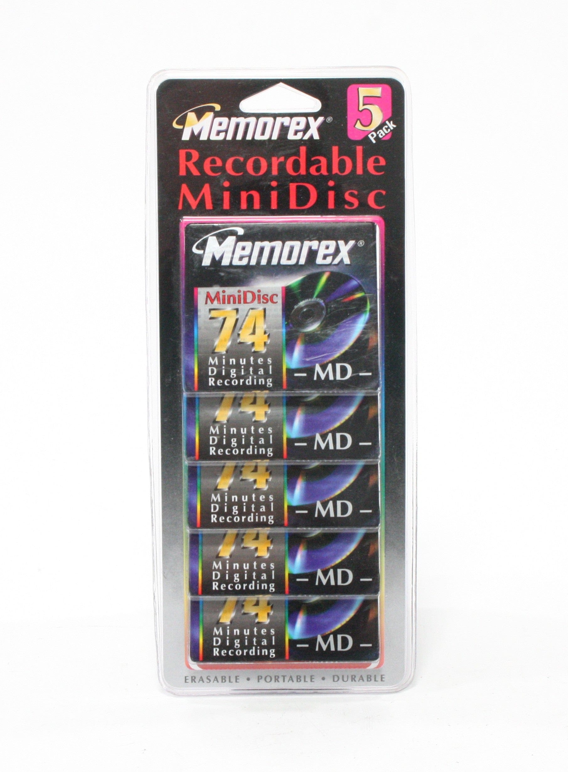 Memorex Recordable MiniDiscs (5 pack) IN BOX