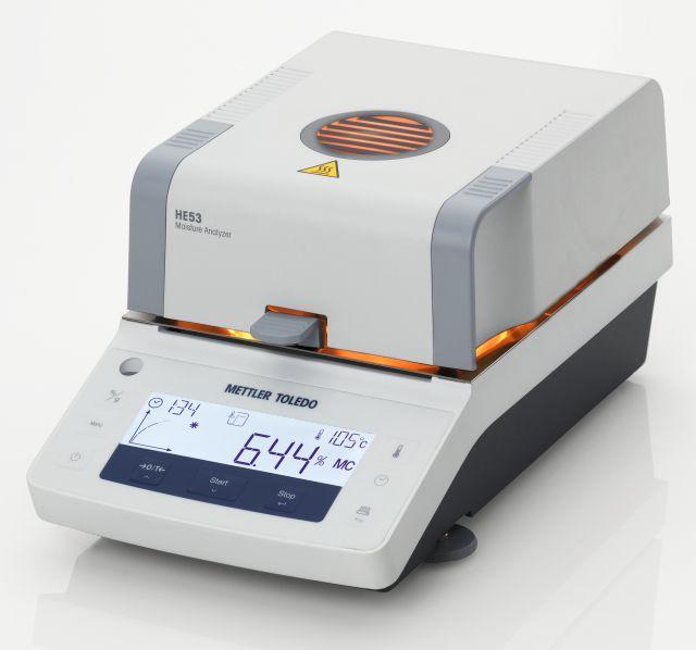 Mettler Toledo HE53 Moisture Analyzer, 54 g x 0.001 g / 0.01 %, Halogen