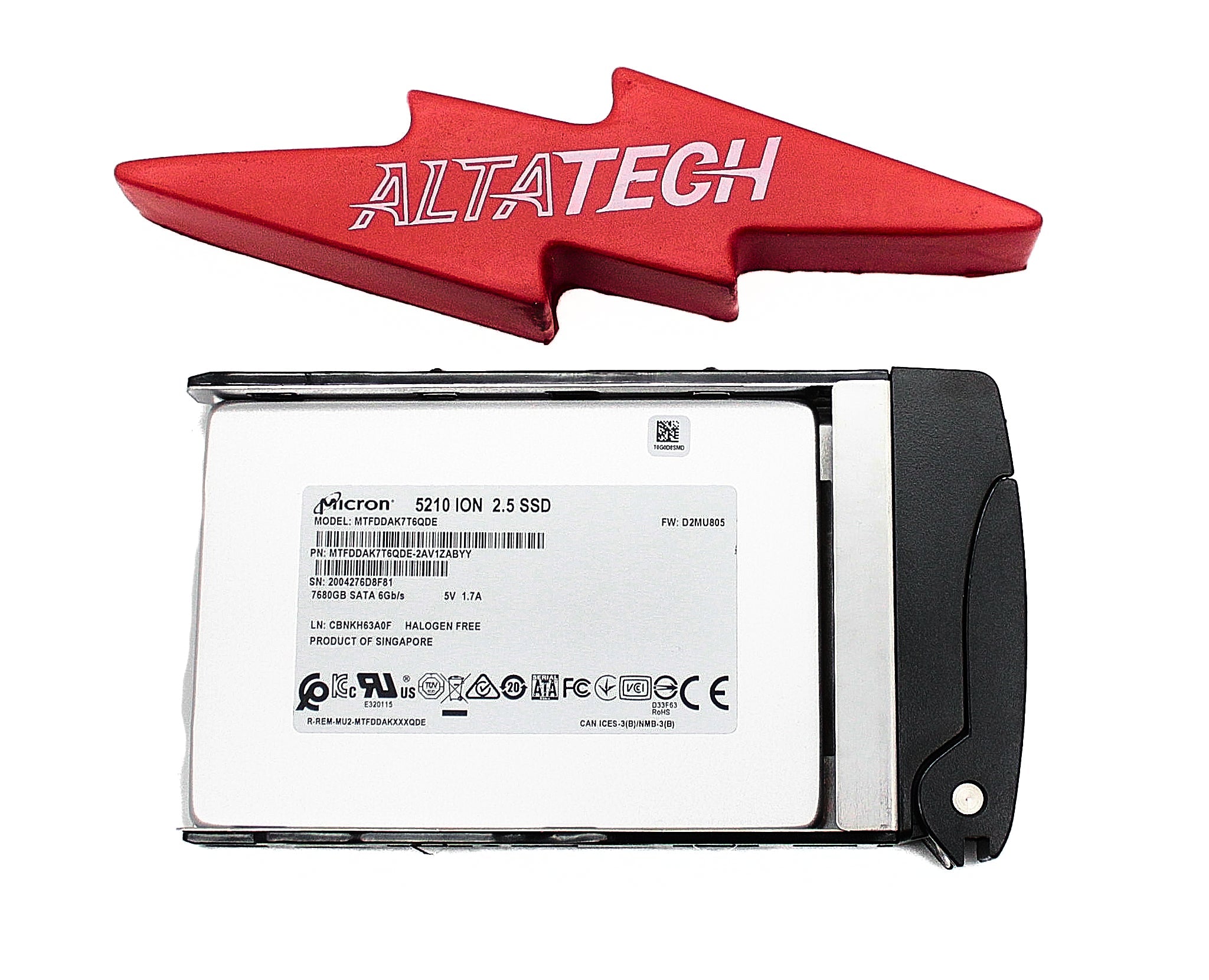 Micron MTFDDAK7T6QDE 7.68TB SSD SATA 2.5 6G RI