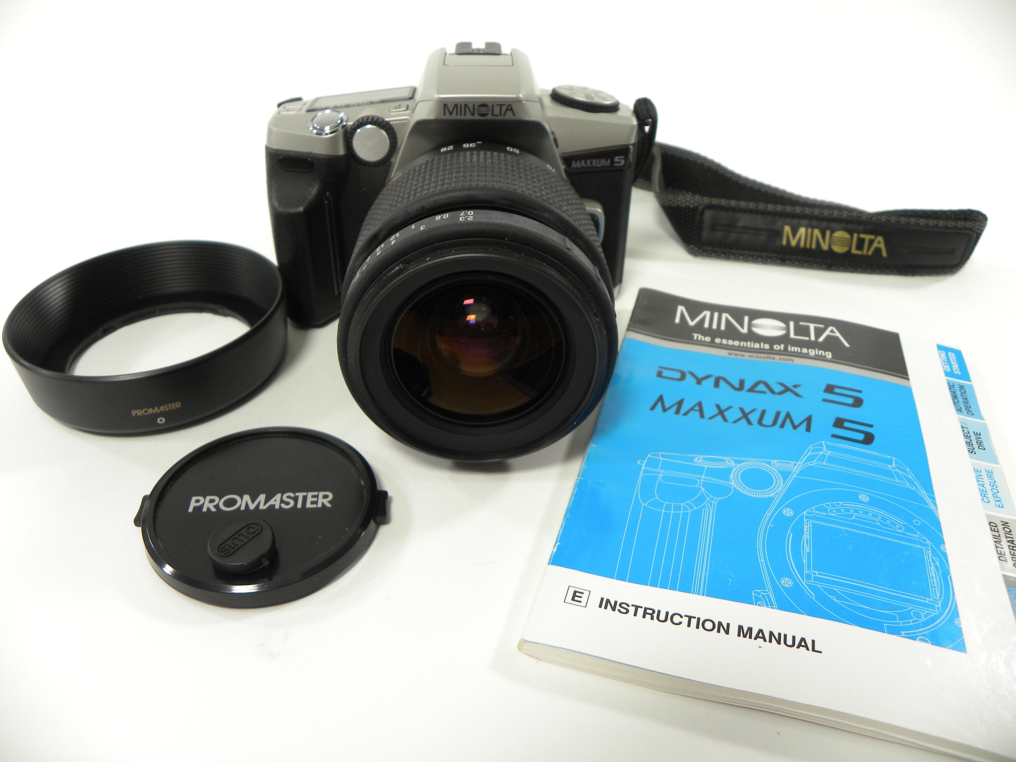 Minolta Maxxum 5 35mm SLR w/Promaster AF 28-80mm f3.5-5.6