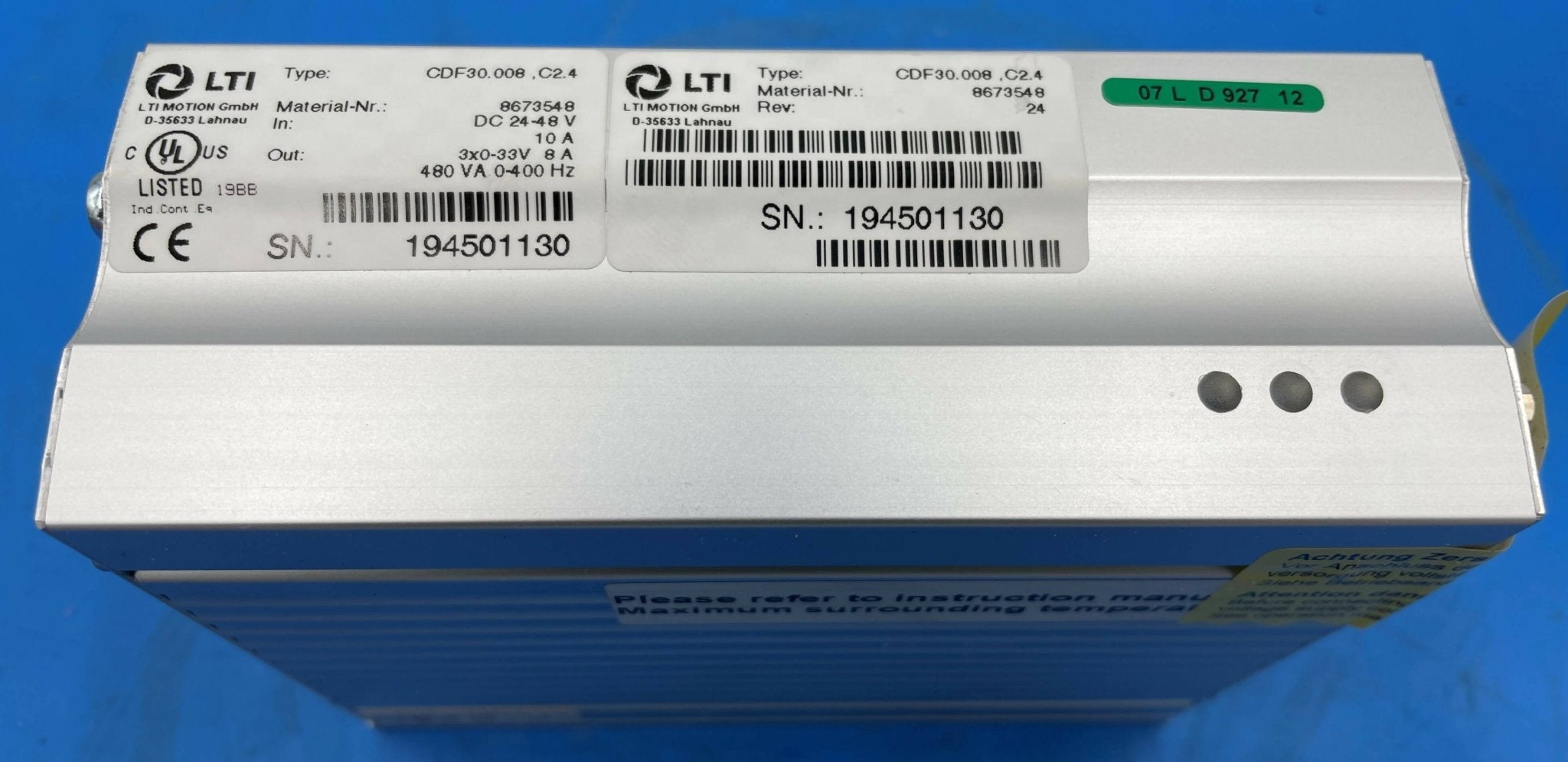 MOTOR CONTROLLER U731/U721 (8614401/08614401/8673548 SIEMENS