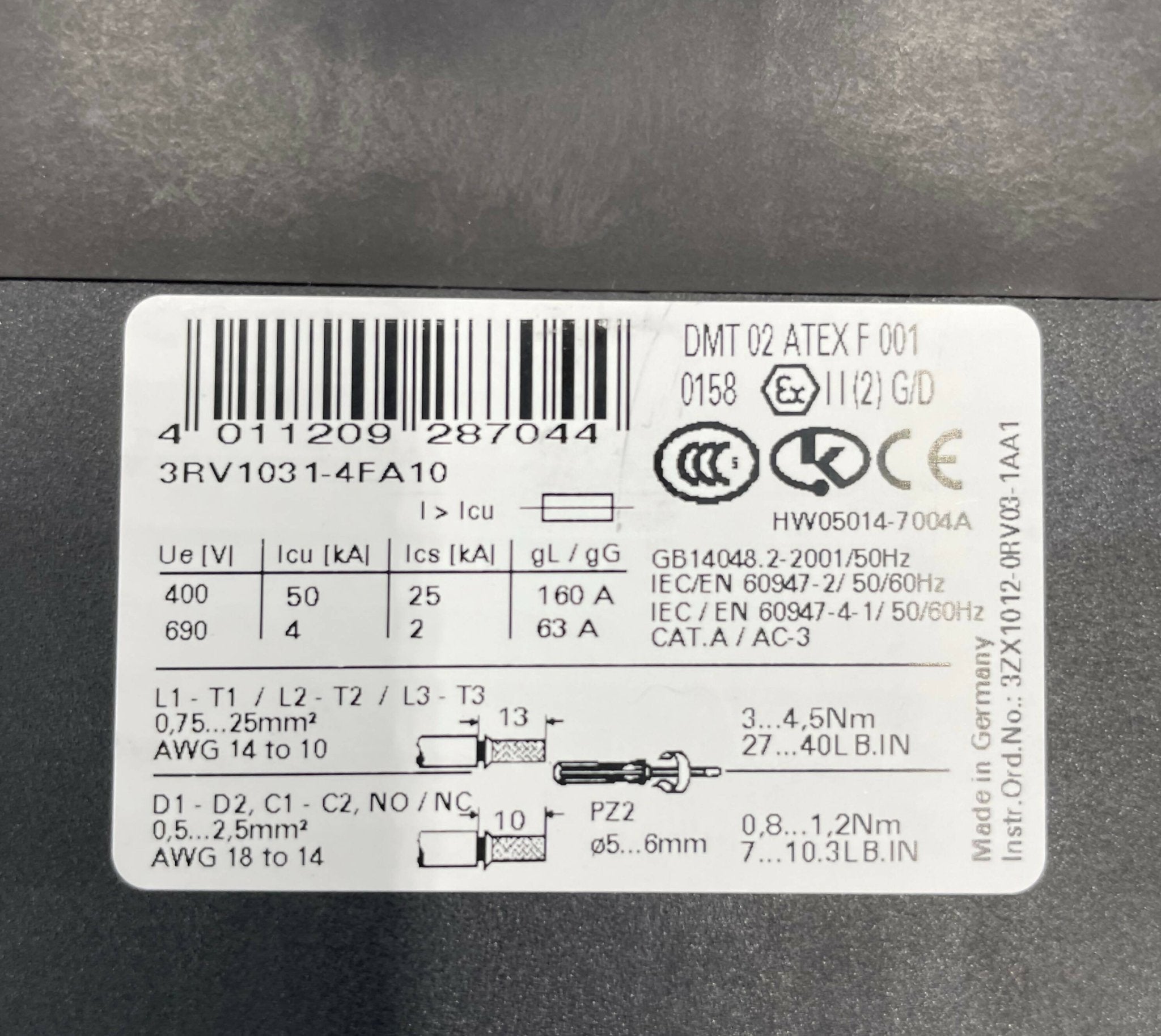 Motor Overload SWT (3RV1031-4FA10/10161683 SIEMENS