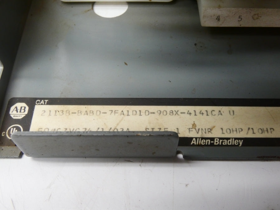 ALLEN BRADLEY 2113B-BABD-7FA1D10-908X-4141CA SER. U 480V (AS PICTURED) UNMP
