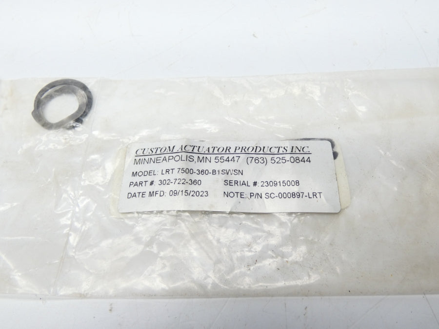 CUSTOM ACTUATOR PRODUCTS LRT7500-360-B1SWSN 302-722-360 NSMP