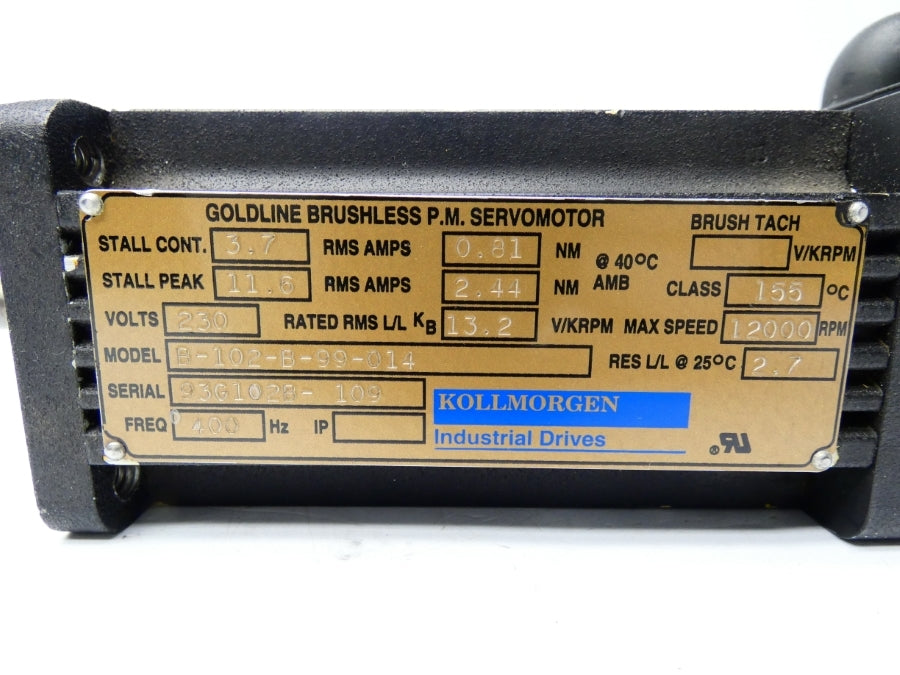 KOLLMORGEN B-102-B-99-014 230V 2.44A UNMP