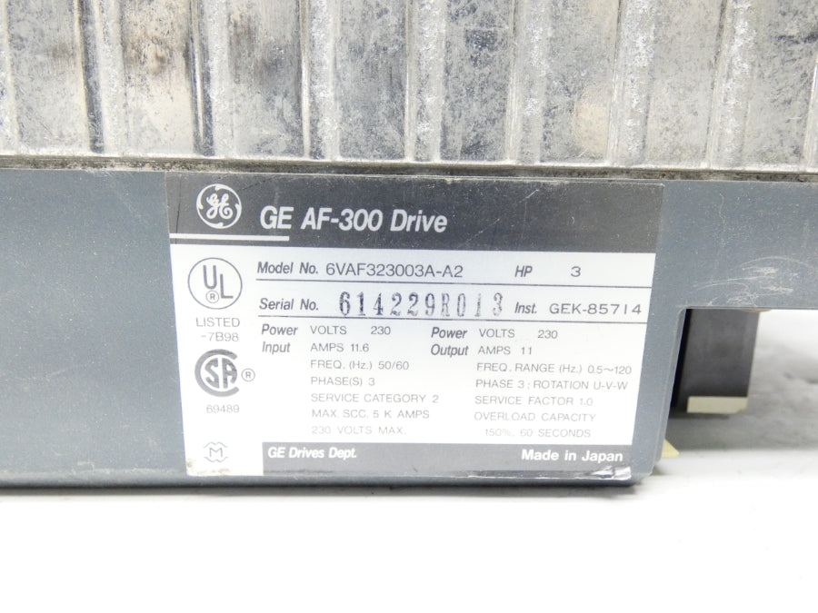 GENERAL ELECTRIC 6VAF323003A-A2 230V 11.6 (AS PICTURED) UNMP