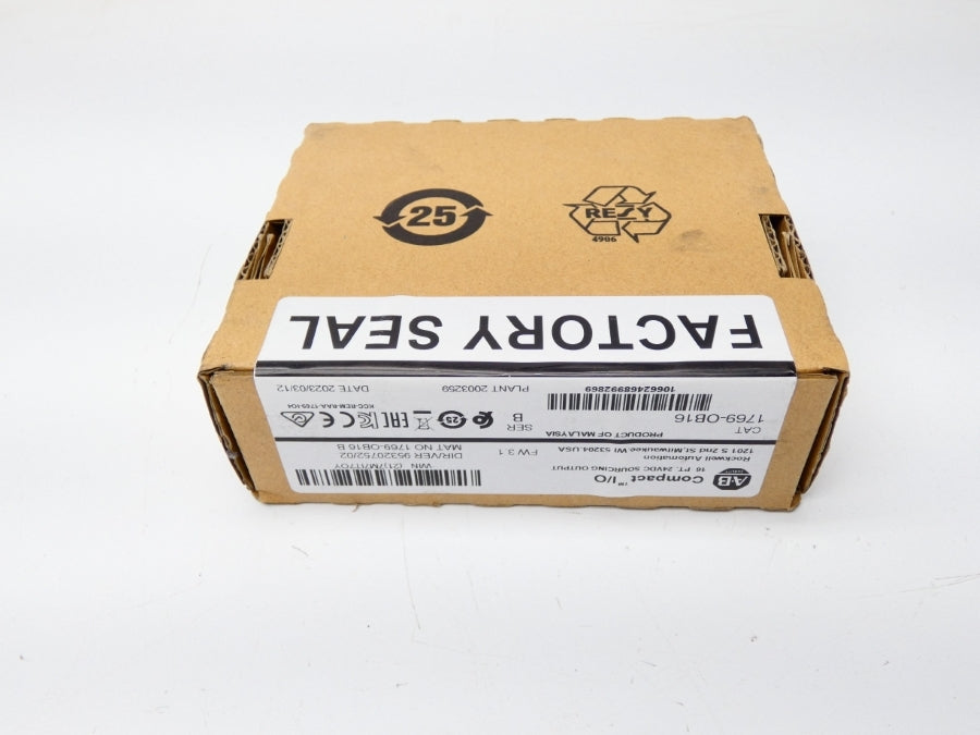 ALLEN BRADLEY 1769-OB16 SER. B F/W 3.1 VER. 02 24VDC DATE: 2023 NSFS