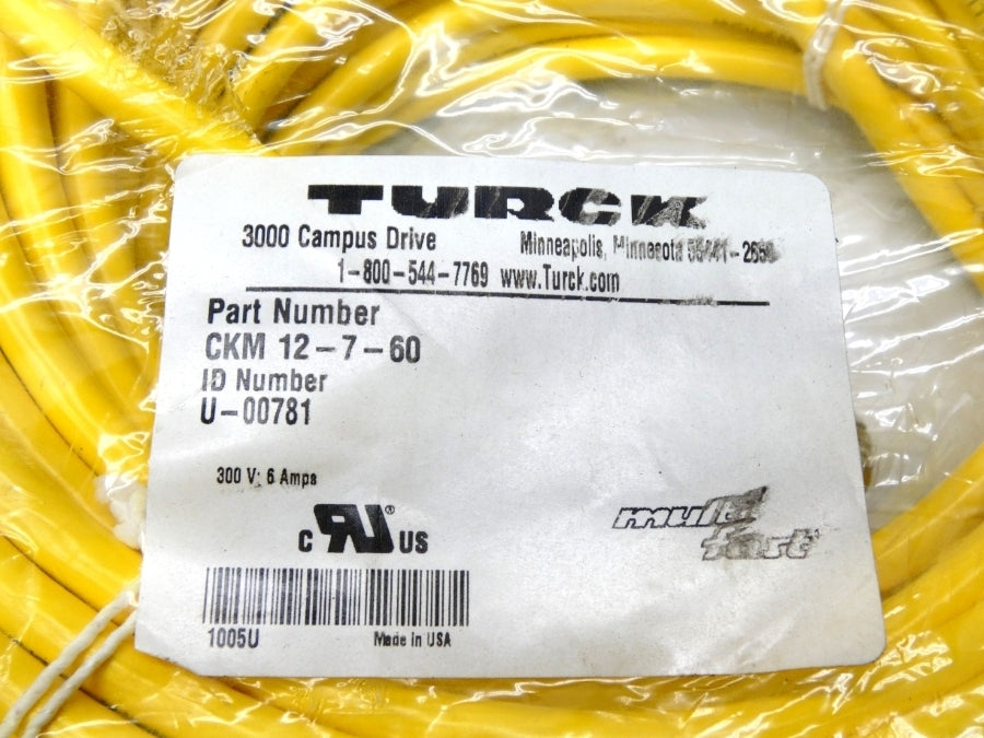 TURCK CKM12-7-60 U-00781 300V 6A NSMP