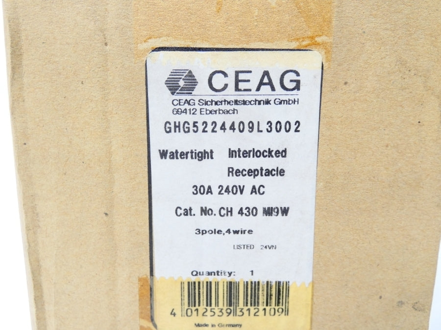 CEAG CH430P9W 250VAC 30A NSMP