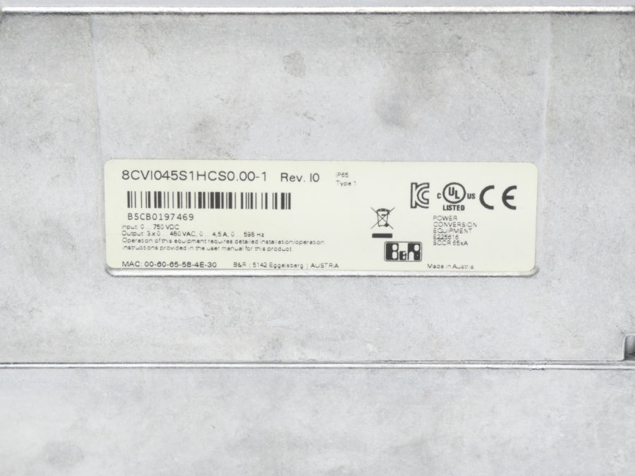 B&R 8CVI045S1HCS0.00-1 REV. I0 0-750VDC 4.5A NSMP