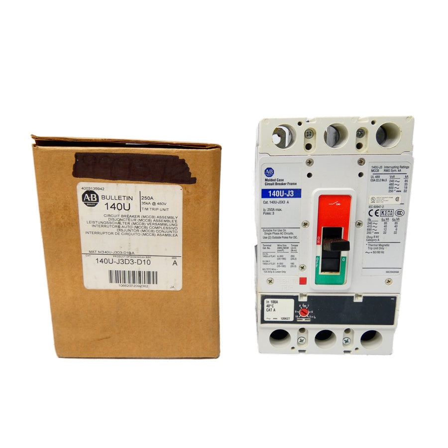 ALLEN BRADLEY 140U-J3D3-D10 SER. A 480V 250A NSMP