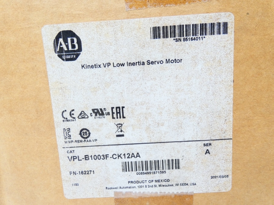 ALLEN BRADLEY VPLB1003FCK12AA SER. A 480V 6.14A NSMP