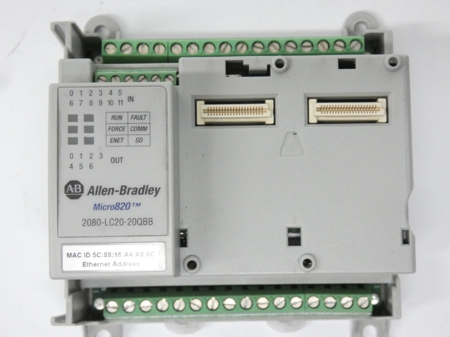ALLEN BRADLEY 2080-LC20-20QBB SER. C F/W 12.011 24VDC/VAC 1A UNMP