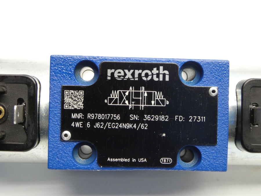 REXROTH 4WE6J62/EG24N9K4/62 R978017756 24VDC NSNP