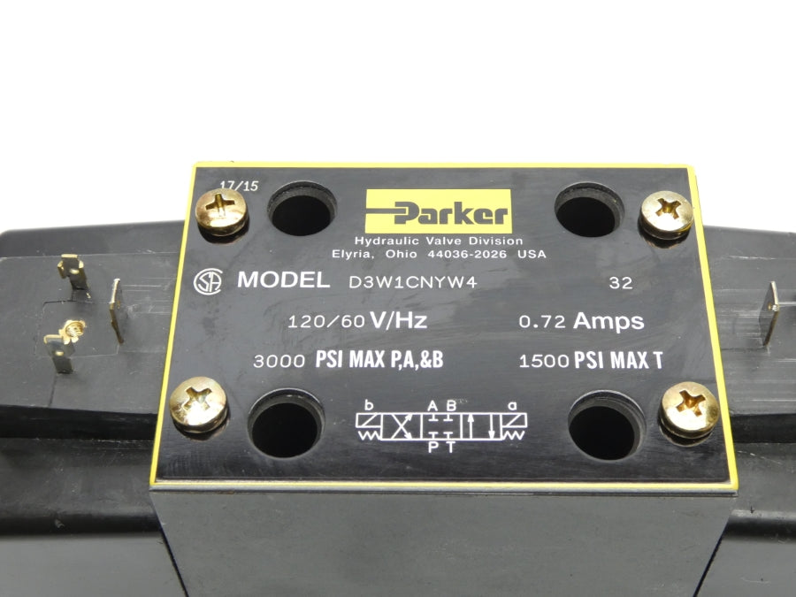 PARKER D3W1CNYW4 120V .72A 3000PSI NSNP