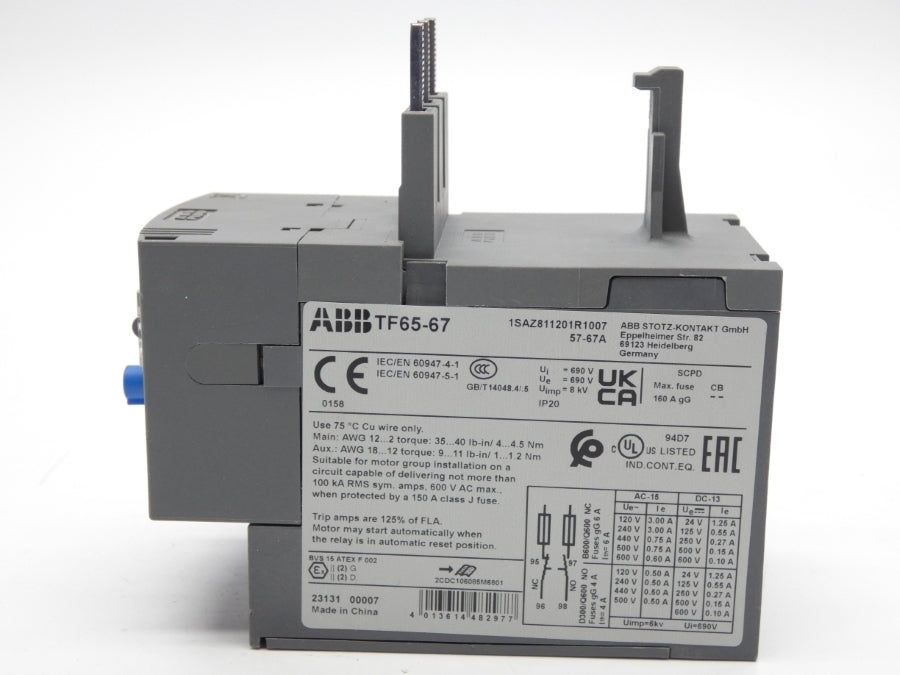 ABB 1SAZ811201R1007 TF65-67 690V 57-67A NSMP