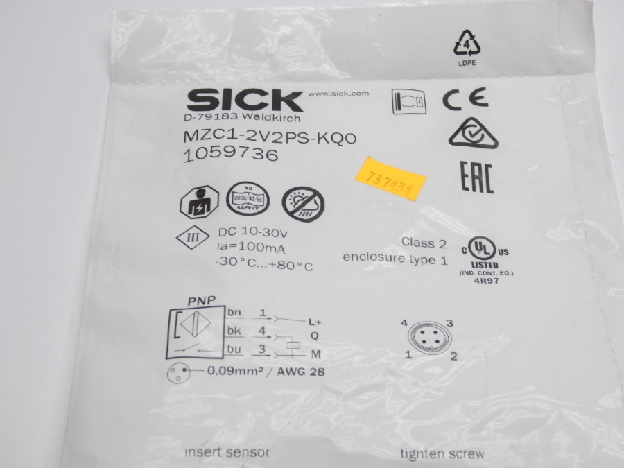 SICK MZC1-2V2PS-KQO 1059736 10-30VDC NSMP