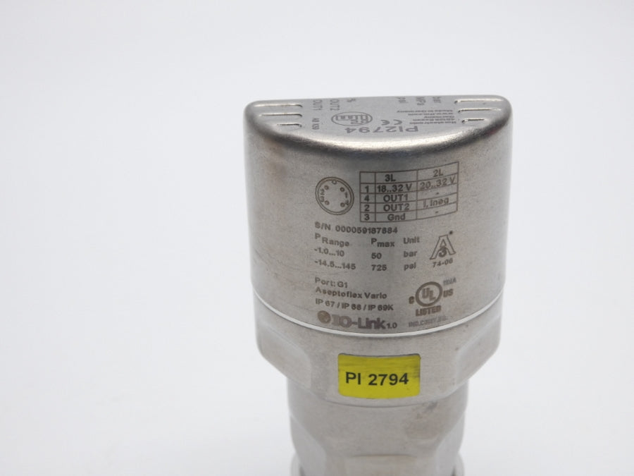 IFM EFECTOR PI-010-REA01-MFRKG/US//P PI2794 20-32V -14.5-145PSI NSMP