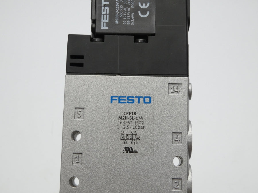 FESTO CPE18-M2H-5L-1/4 163762 99-132VAC NSMP