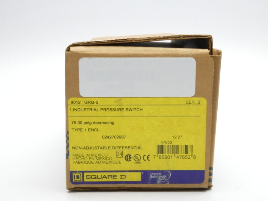 SQUARE D 9012GRG5 SER. B 3-150PSI NSMP