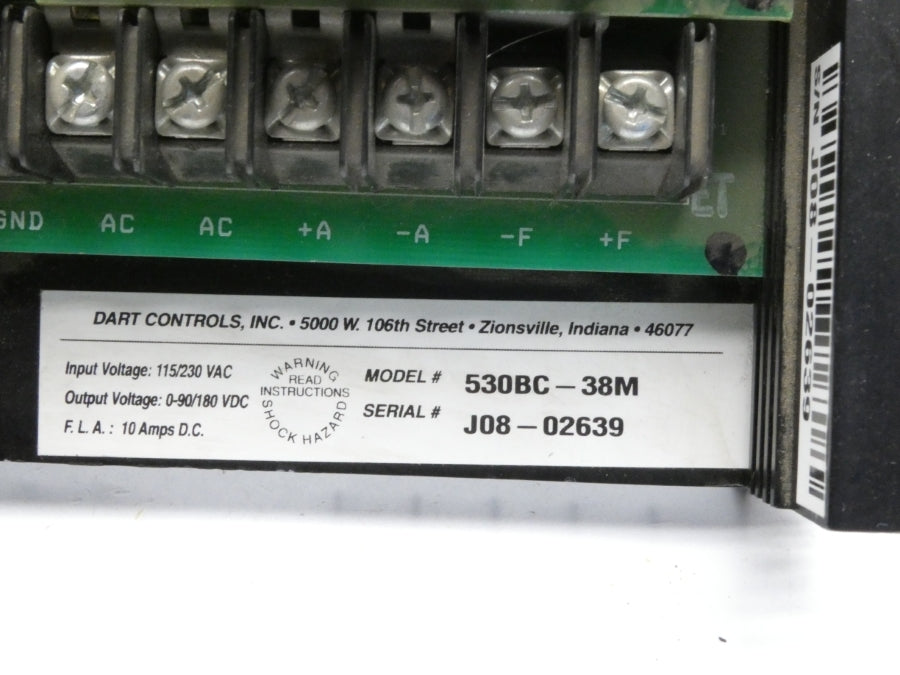 DART CONTROLS 530BC-38M 115/230VAC 10A NSNP