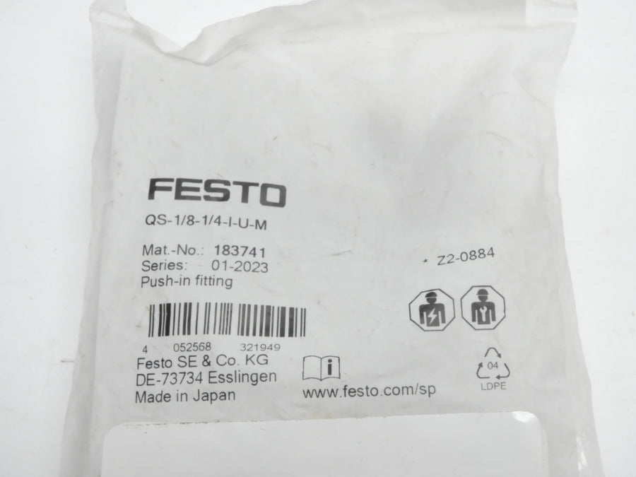 FESTO QS-1/8-1/4-I-U-M 183741 (PKG OF 10) NSMP