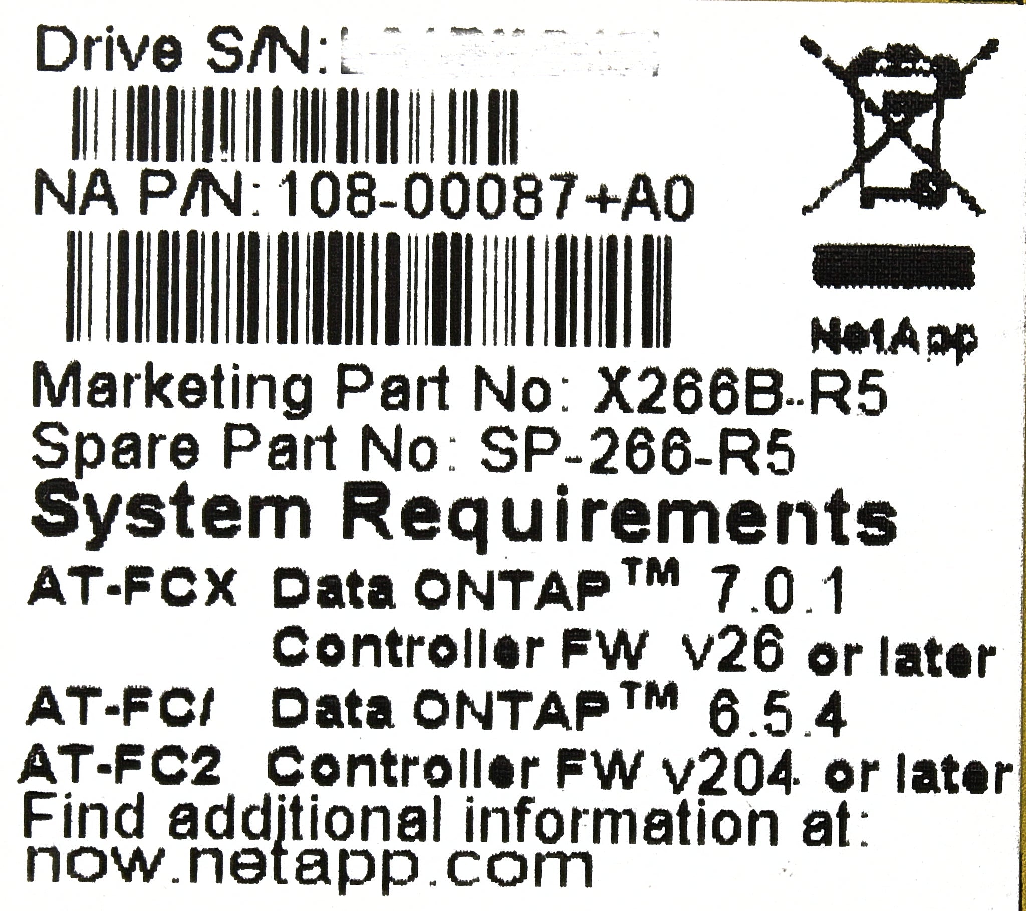 NetApp X266B-R5 320GB 7.2K 3.5" HDD
