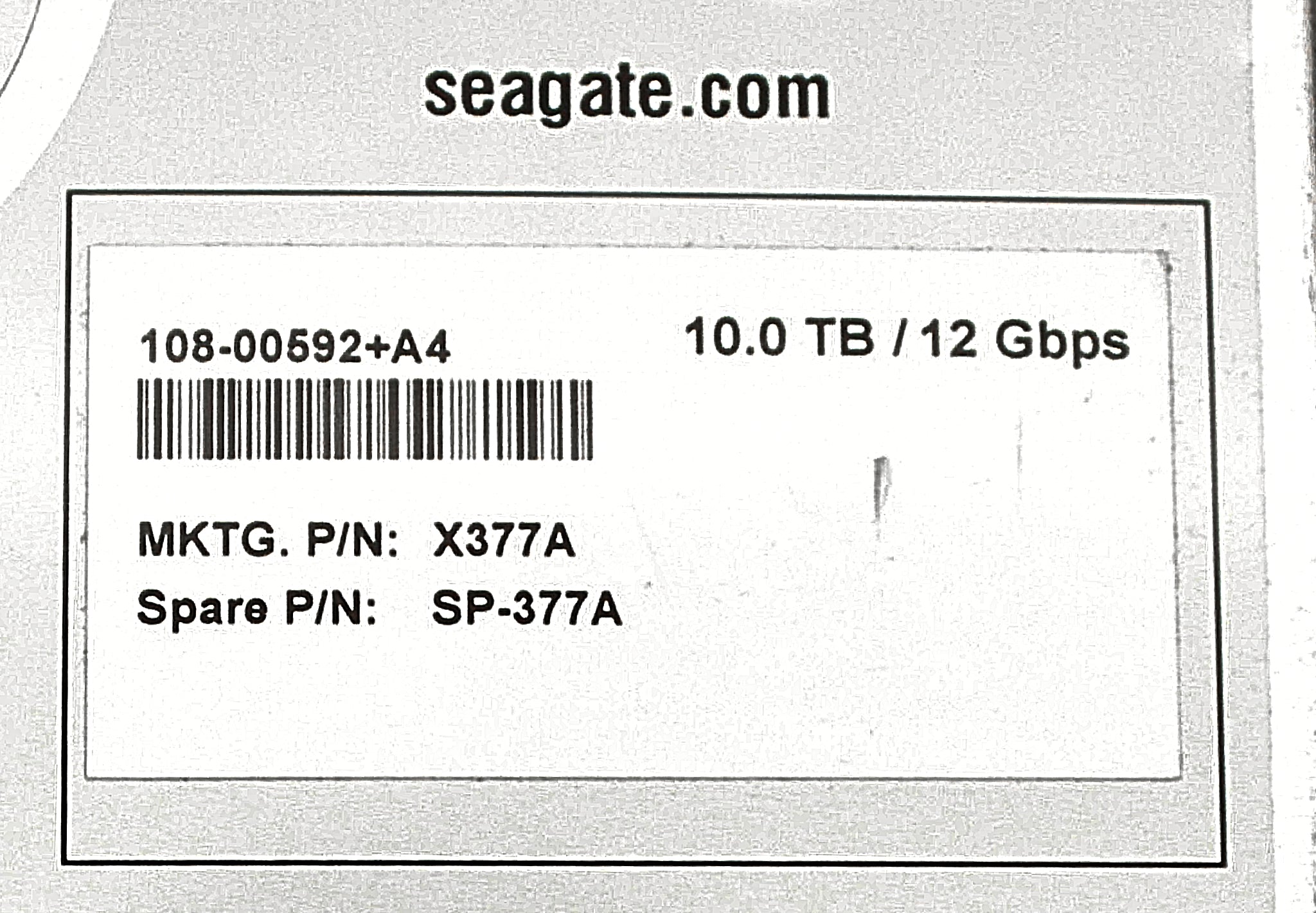 NetApp X377A 10TB 7.2K 12G 3.5" HDD DS460C