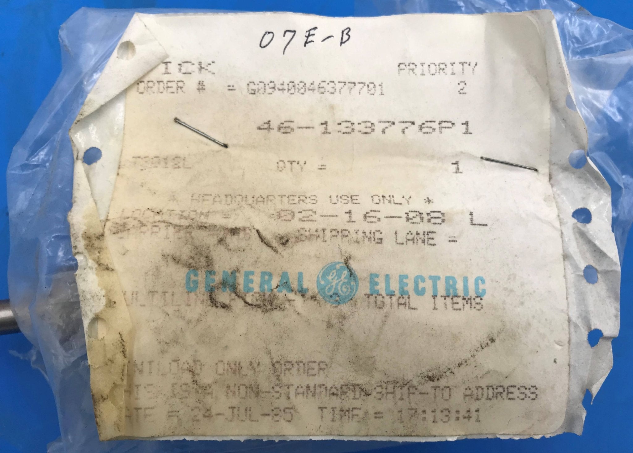 NEW 24VDC/0.75A 215-240RPM DC Motor (46-133776P7 GE