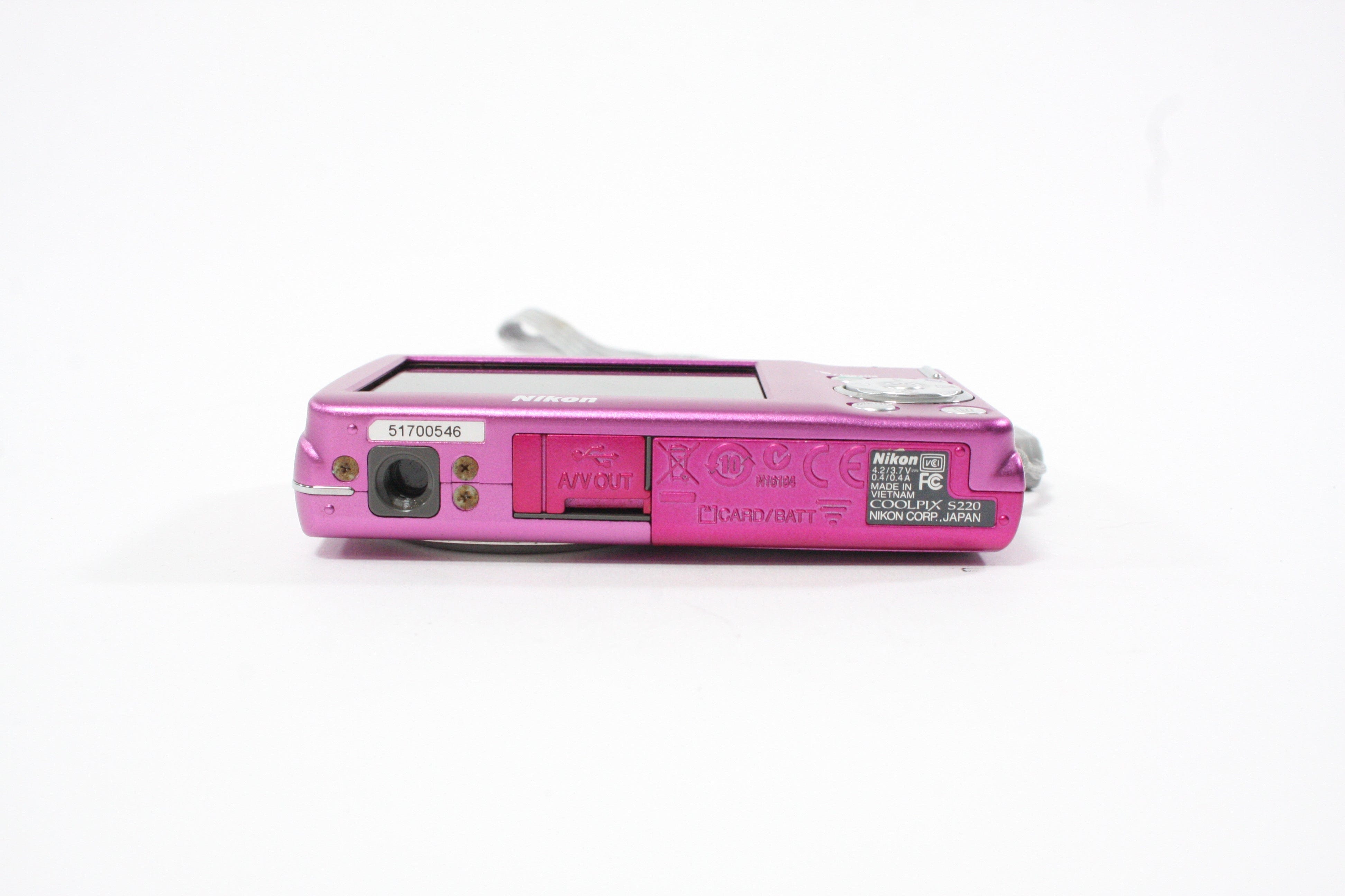 Nikon Coolpix S220 Digital Point-and-Shoot Camera 3x Zoom 10mp (Pink) AS-IS