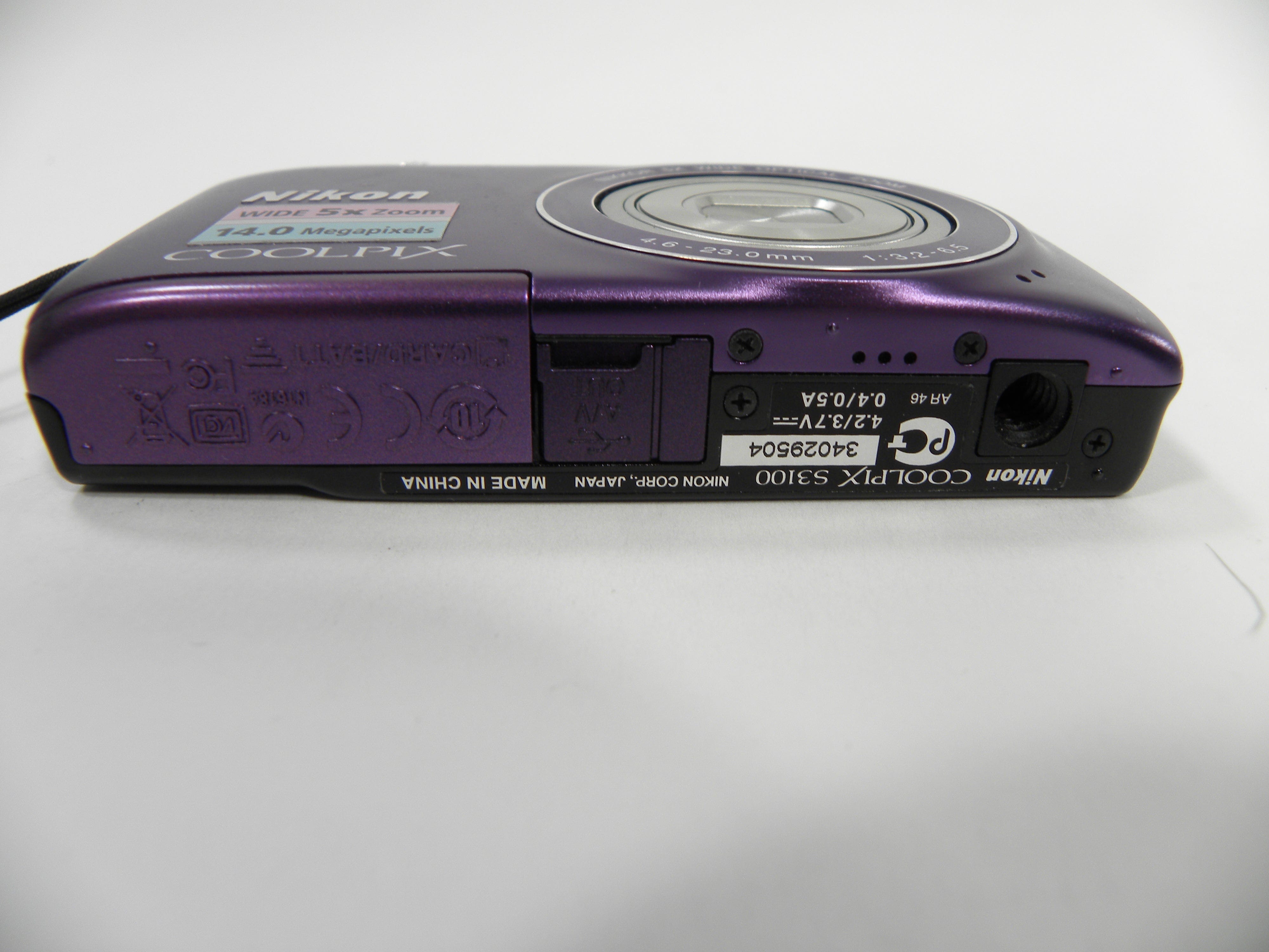 Nikon Coolpix S3100 Digital Point-and-Shoot Camera 5x Zoom 14mp (Purple)